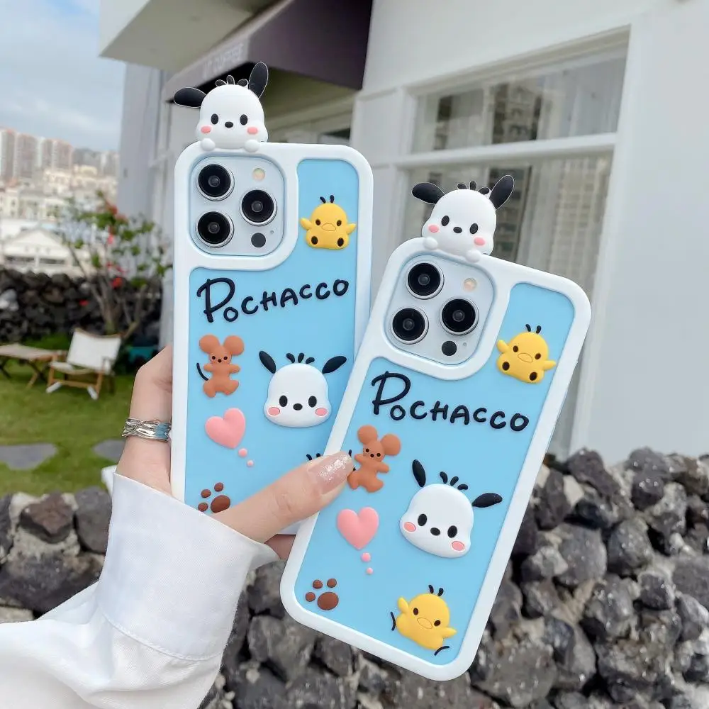 

Чехол для телефона Sanrio полако Ins трехмерная Кукла мультфильм аниме ударопрочный для Iphone 14 13 12 11 Pro Max противоударный чехол