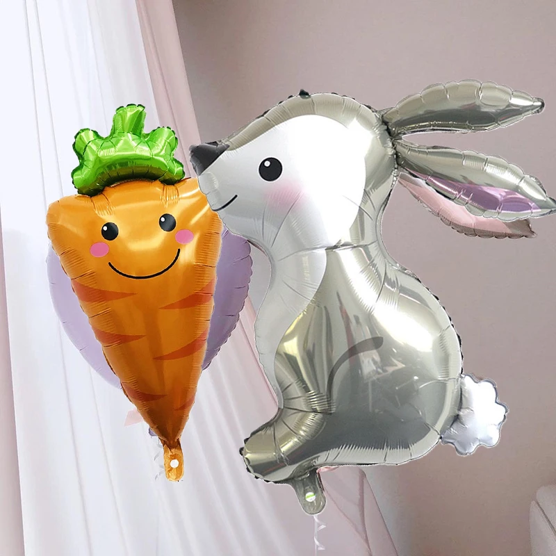 

Easter Decoration Bunny Foil Balloons Rabbit Eggs Radish Party Helium Balloons Baby Shower Birthday Party Wedding Decorations