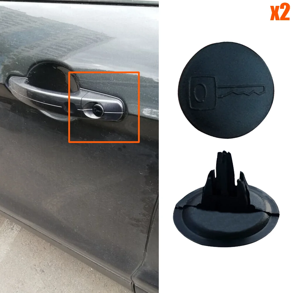 

2x дверная ручка с отверстием для замка, заглушка, зажим, пылезащитный черный для Skoda Rapid I 2012 2013 2014 2015 2016 2017 2018 2019