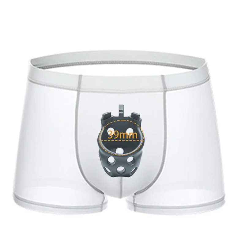 

Men Plastic Chastity Device Underwear with Key Lock Sets Fashion Boxers Cage Lower Body Muscle Exercise Tools Adult Accessories