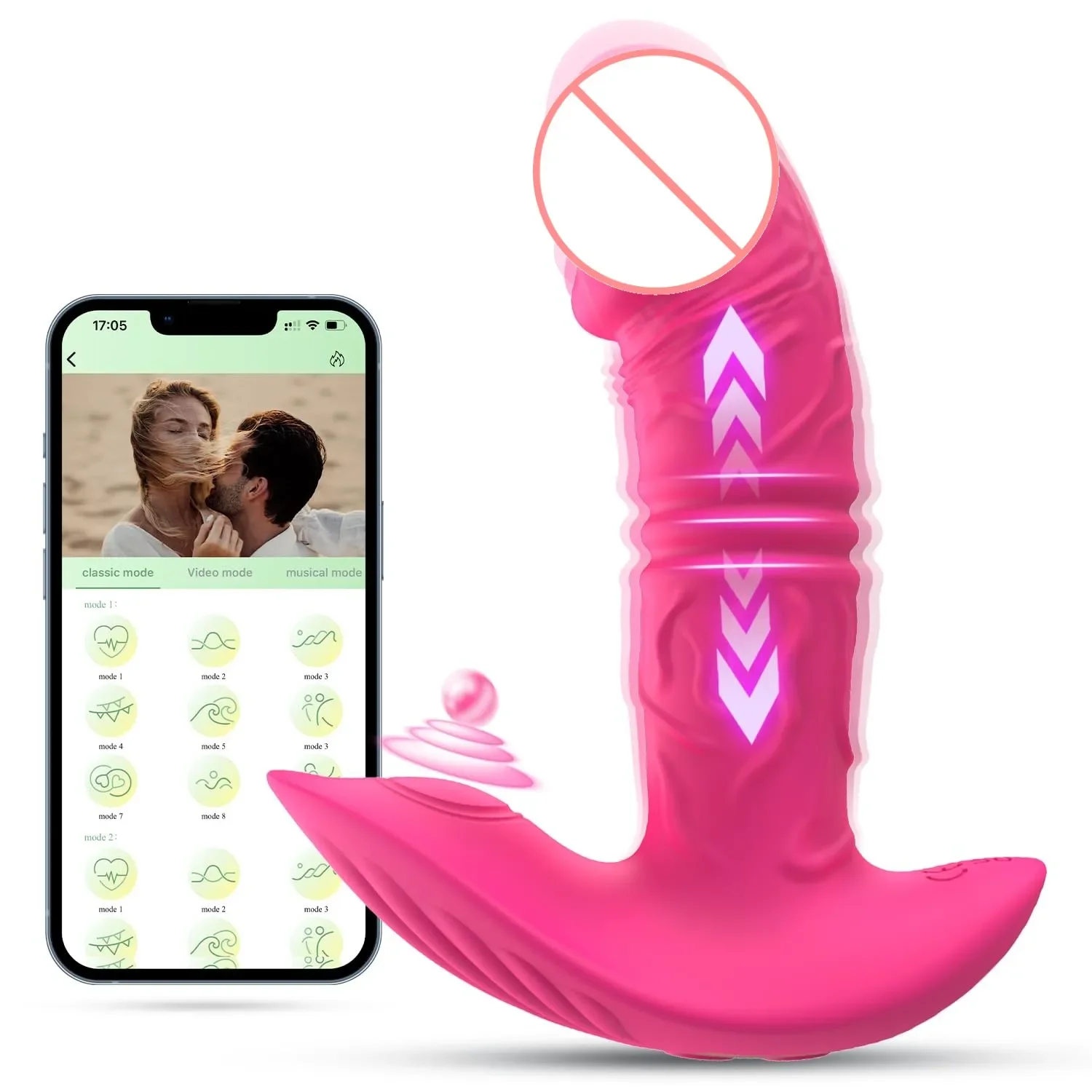 Носимый вибратор для женщин реалистичный фаллоимитатор с управлением через