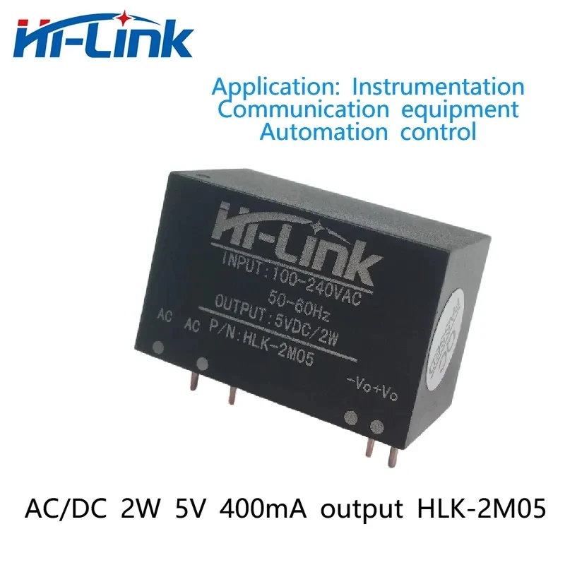 

AC/DC 220V to 5V 2W 400mA output HLK-2M05 power supply module low temperature rise high efficiency