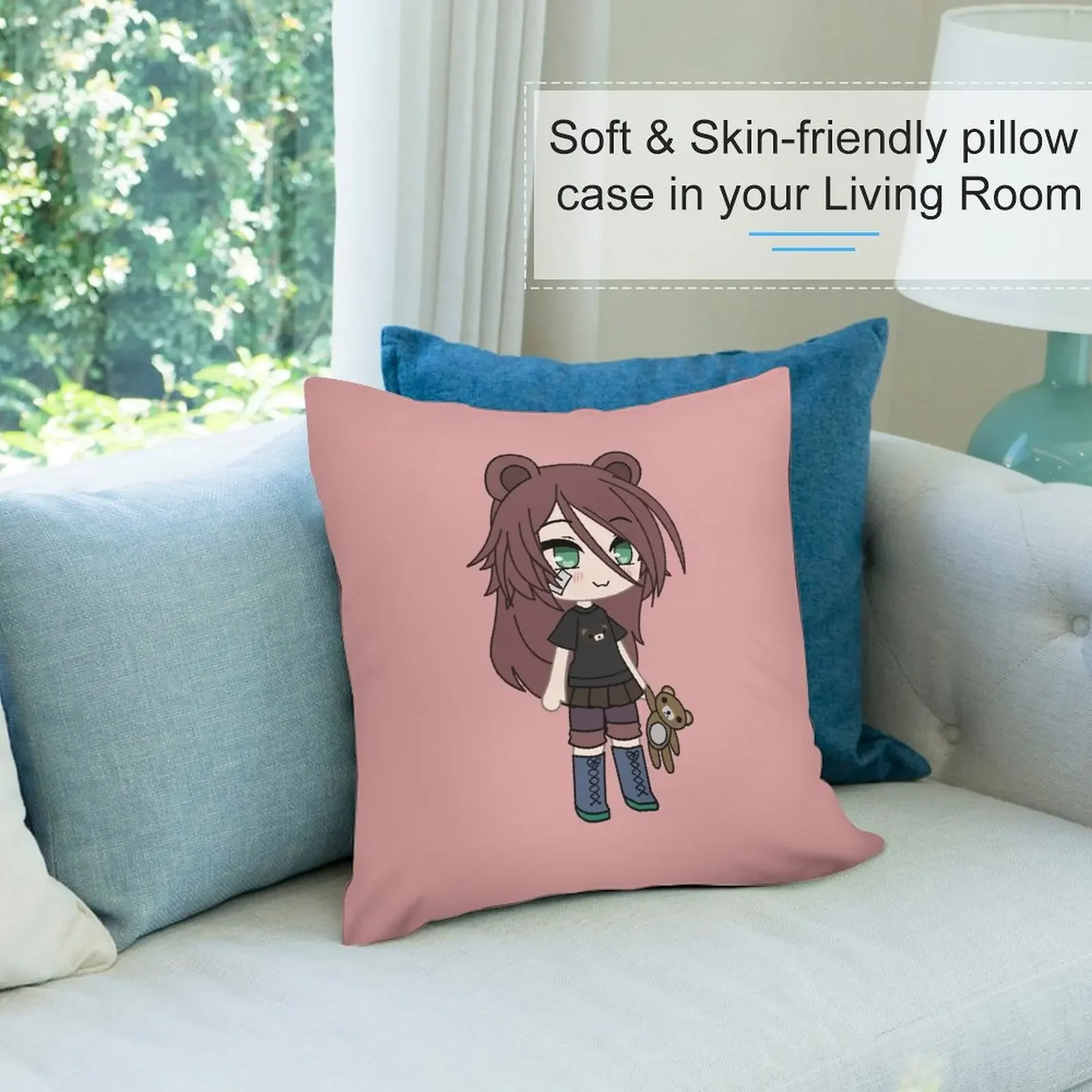 Серия Gacha Life - Волшебный Медведь Girl Kaya Декоративная подушка Чехлы для дивана