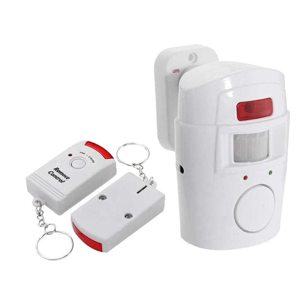 

Infrared Motion Sensor Alarm - Burglar Alarm with 2 Remote Controls, Suitable /Garages/Shops