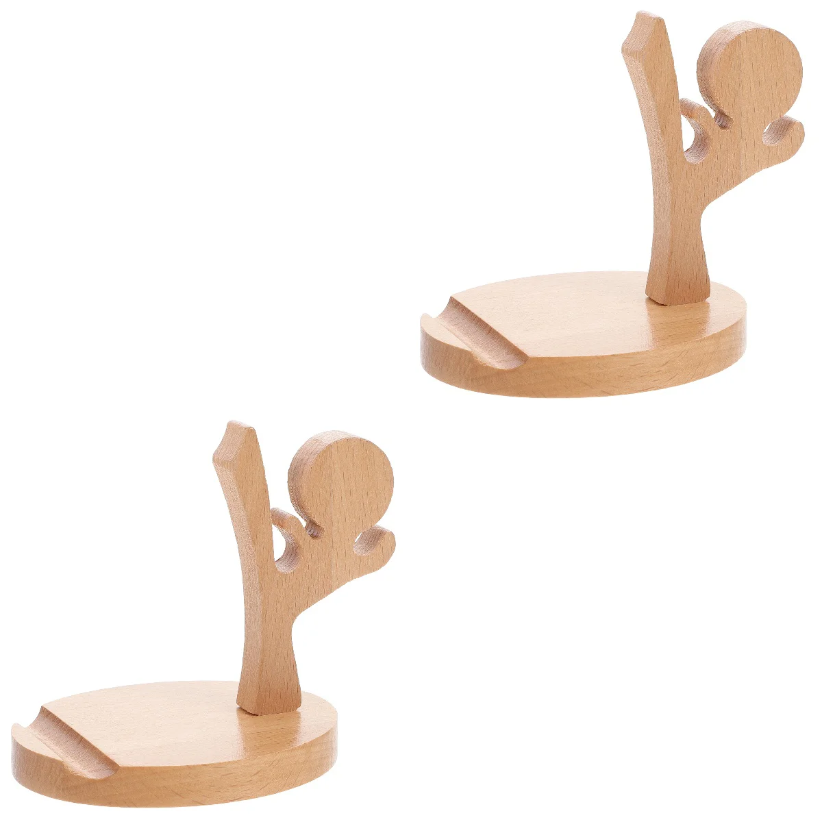 

2pcs Cellphone Holder Tabletop Mobile Tablet Holder Craft Ornament for Office