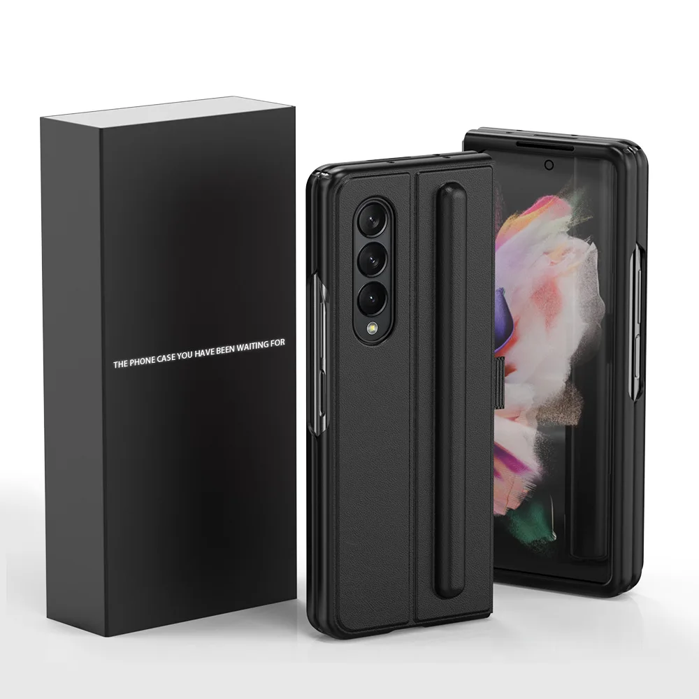 

Case for Samsung Galaxy Z Fold3 with Pen Slot Protective Cover Folding Case for Samsung W22 Galaxy Z Fold3 Phone Case
