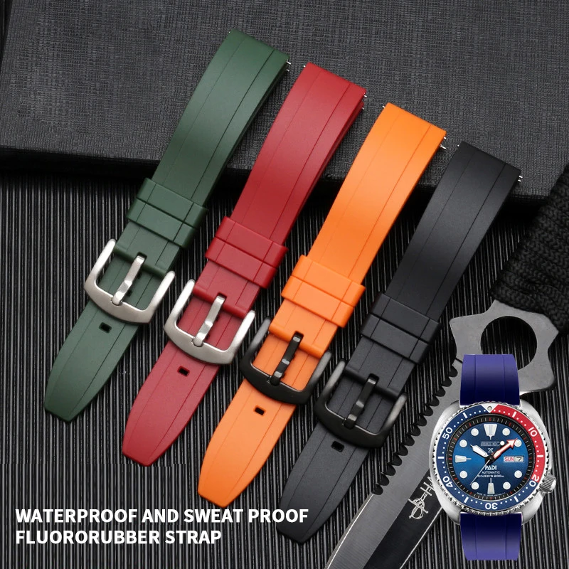For Seiko IWC Watch straps Rubber 20mm 22mm 24mm Watchbands TPU Dust-proof watch Bracelet Accessory TPSIV Silicone Watch band