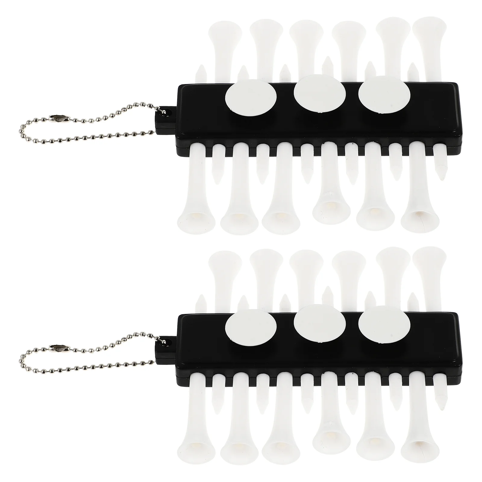 

2pcs Plastic Tee Keepers Portable Golfer Tee Holders Tee Carriers Tee Organizers