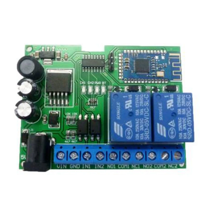 

2-канальное реле для IOS Android Bluetooth 2,4G RF беспроводной пульт дистанционного управления коммутатор IOT Модульная плата, релейный модуль