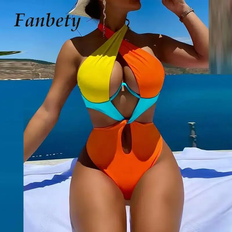 

Женский слитный купальник с чашками пуш-ап, на косточках