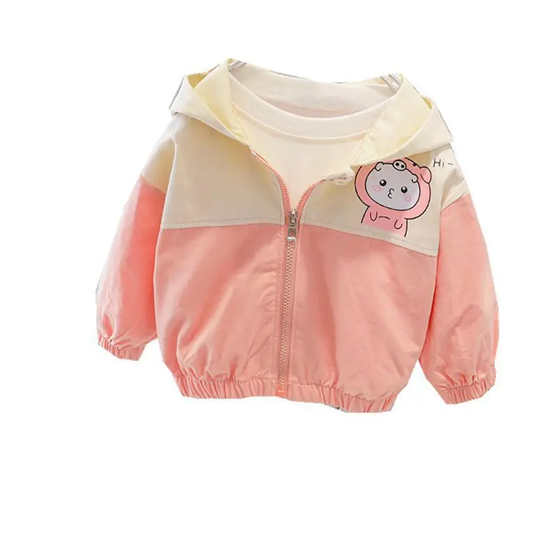 

Spring Autumn New Baby Girl Clothes Fashion Children Boys Cartoon Hooded Jacket Toddler Casual Clothing Infant Kids FW04