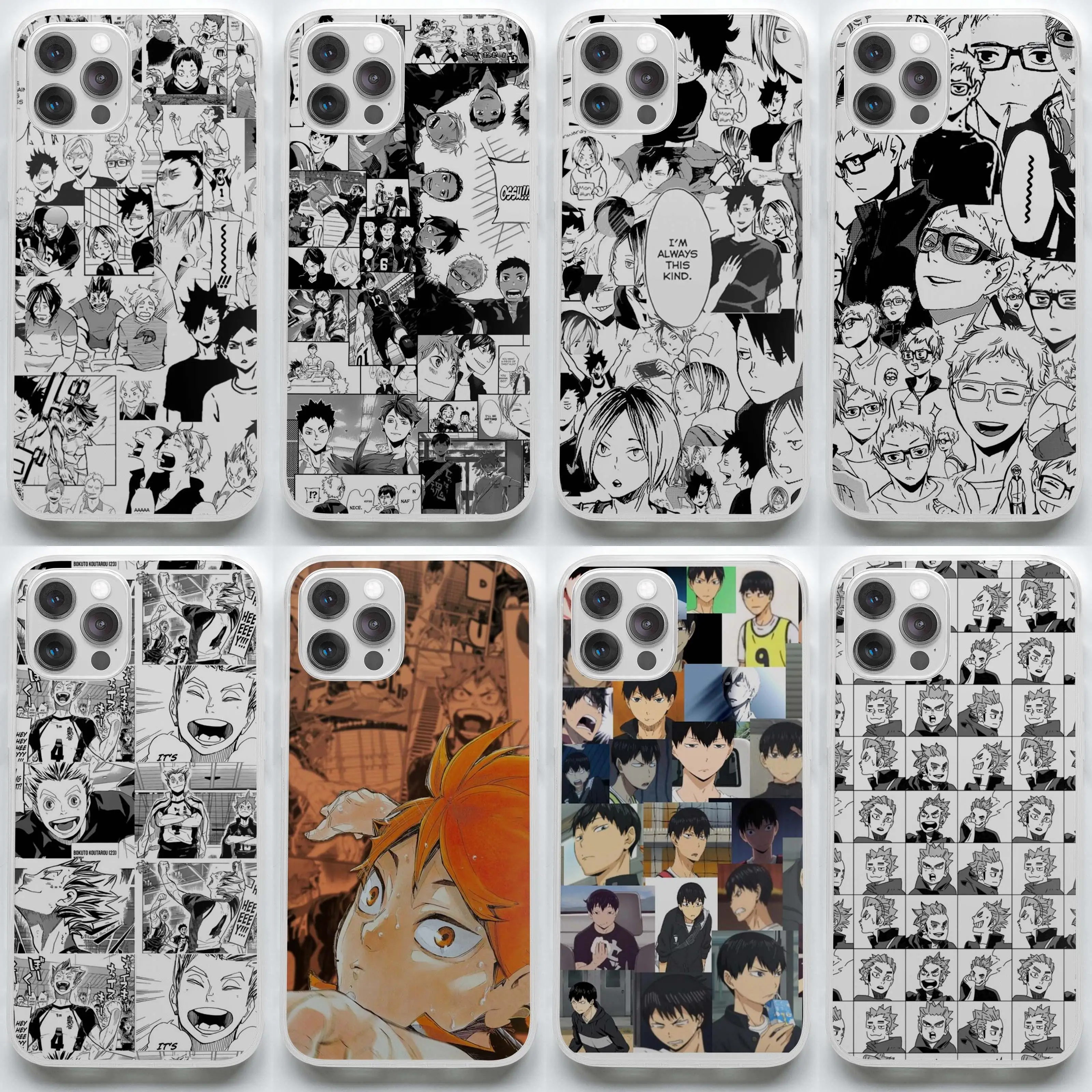 

Haikyuu Karasuno Collage Manga Soft Phone Case for iPhone X XS XR Max 11 12 13 Pro Max Mini 7 8 Plus Accessories Soft Pattern