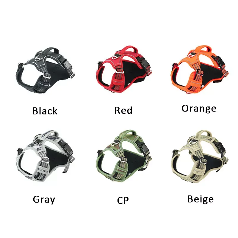 

2023NEW No Pull Pet Military K9 Dog Tactical Harness Vest Padded Reflective Training Quick Release Harness For Large Medium Dog