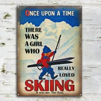 gadgetstalk skiing once upon a time customized classic wall art decor in public sign decoration sign metal signs funny tin sig