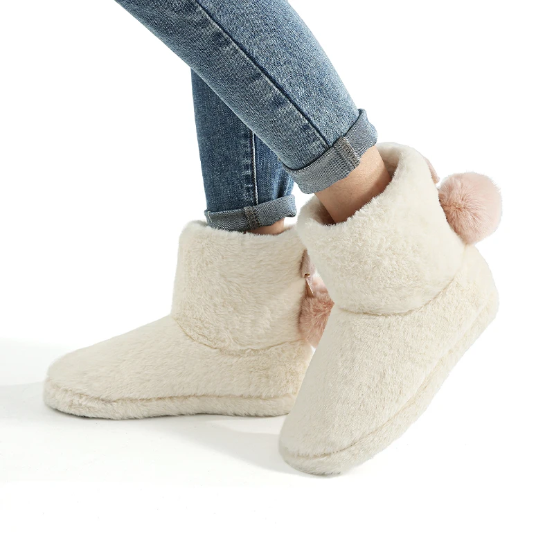 Теплые плюшевые сапоги Litfun из хлопка для женщин Зимние Повседневные пушистые на