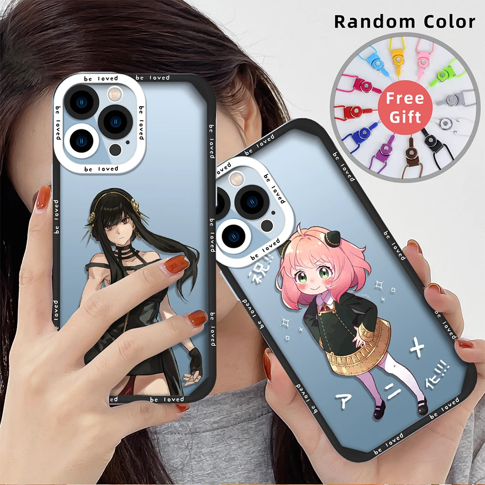 

Anime SPY×FAMILY Silicone Phone Case for iPhone 13 14 11 12 Pro Max Mini XS XR X 7 8 Plus Shockproof Back Cover Transparent Case