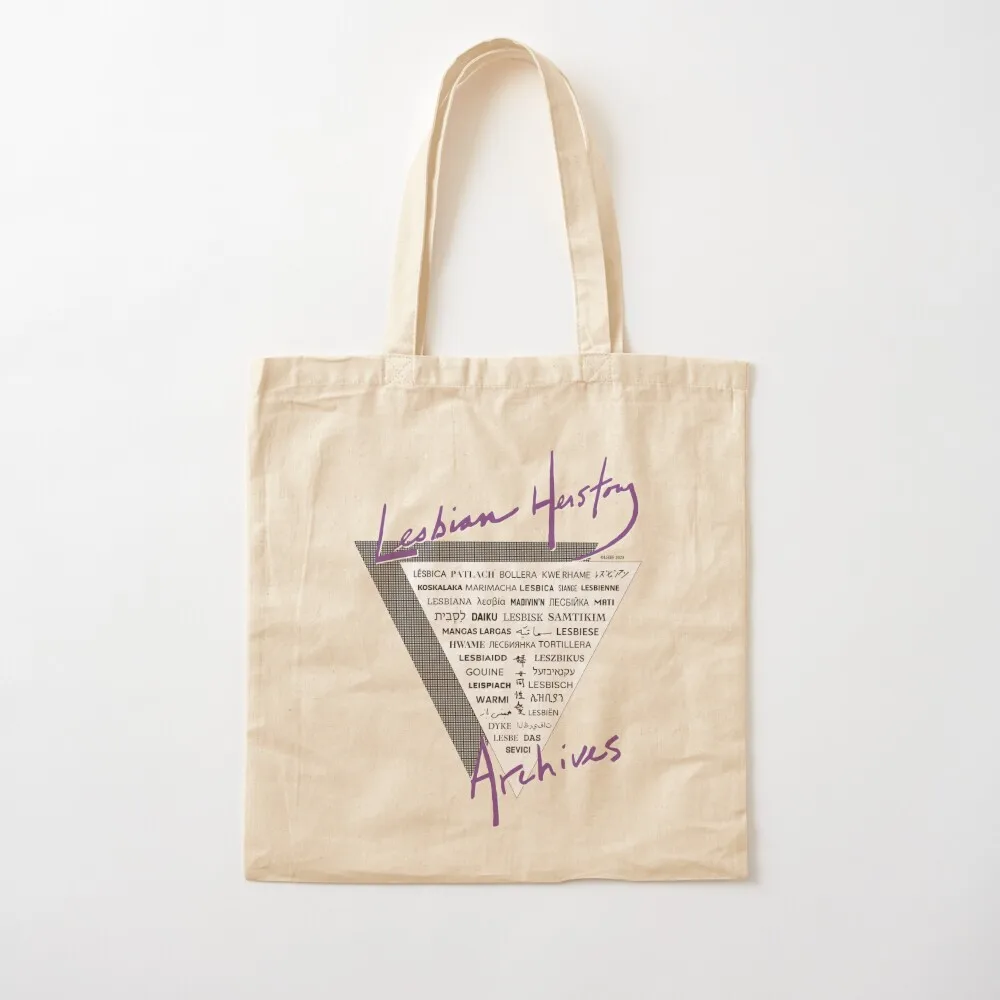 Треугольник LHA: слово лесбиянок в 40-е языках! Большая сумка-тоут на заказ холст для