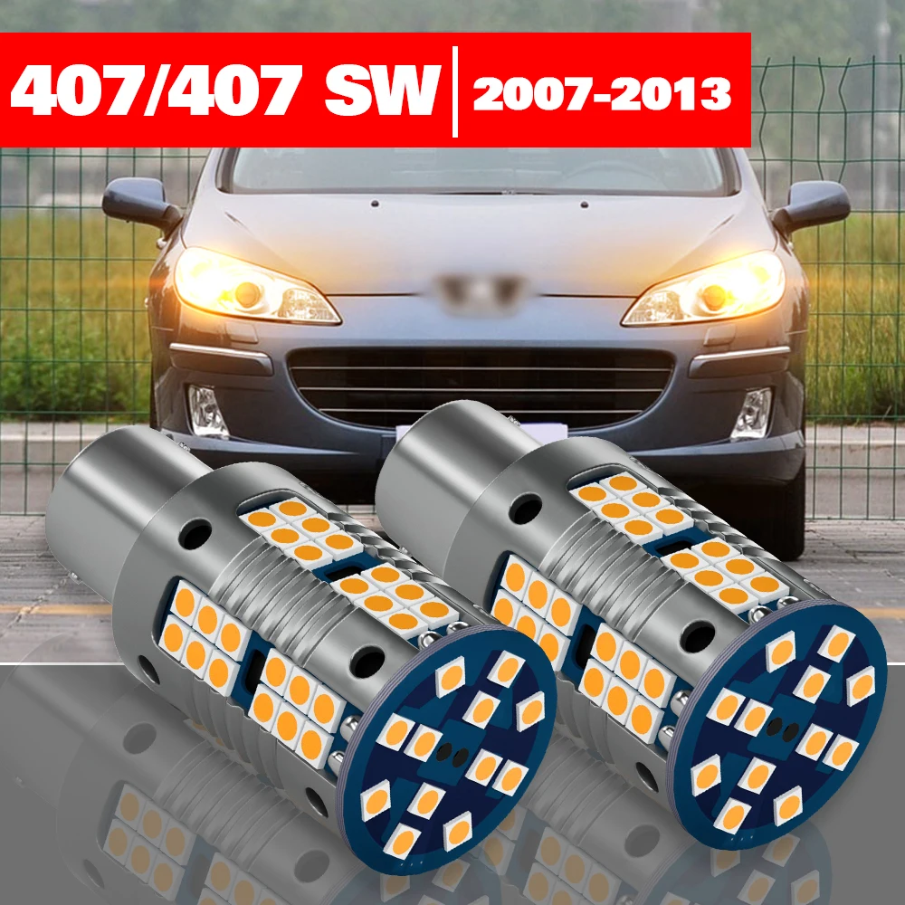 

For Peugeot 407 SW 2004-2011 Accessories 2pcs LED Turn Signal Light 2005 2006 2007 2008 2009 2010