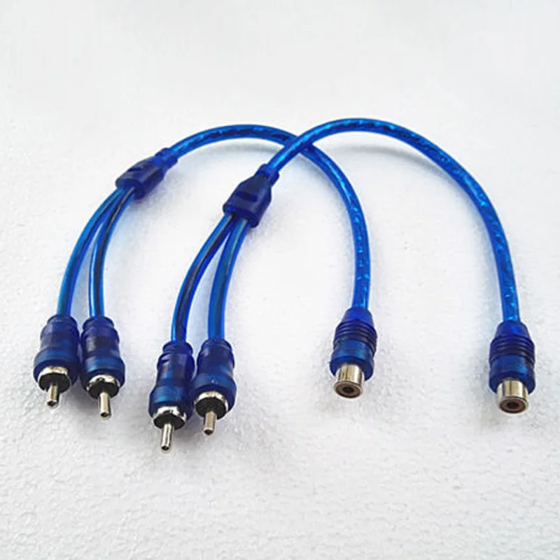 

2Pcs Set RCA Audio Cable "Y" Splitter Adapter Computer 1 Female To 2 Males Cord Noise Rejection For Car Home Audio Cable Accesso