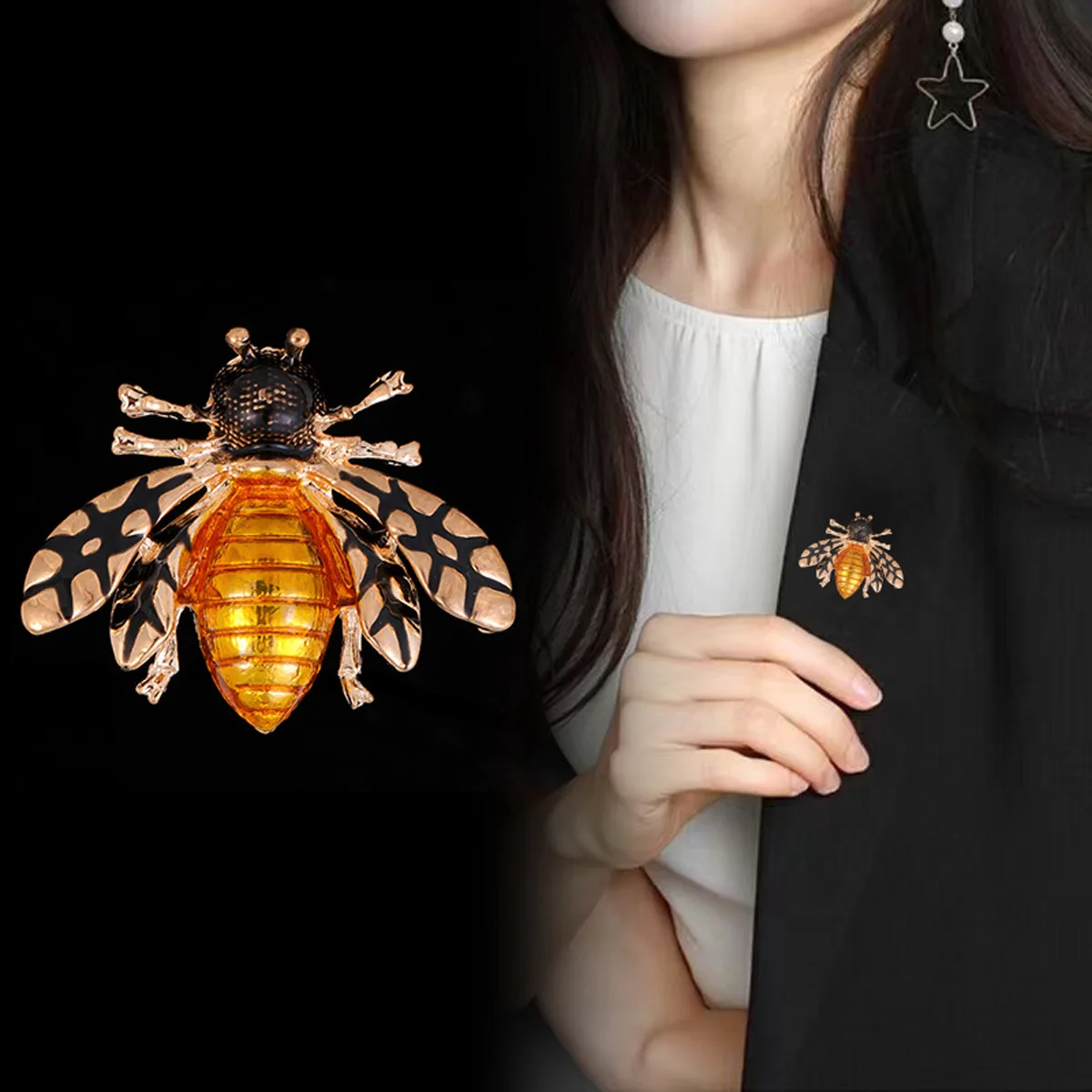 Новинка брошь в виде желтой пчелы модное качество элегантная мужская и женская