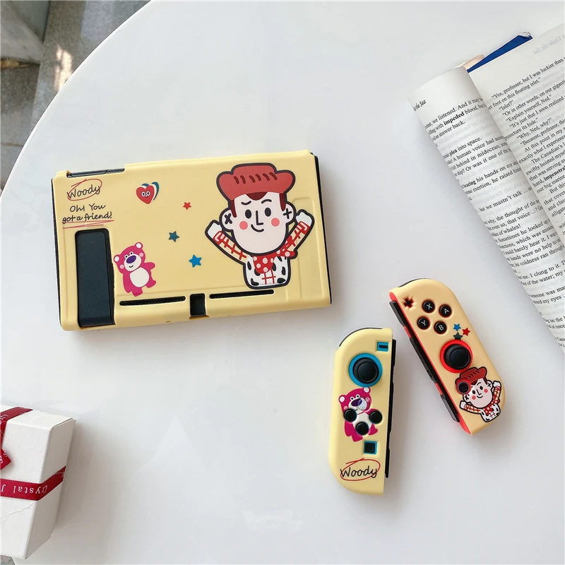 

Toy Story Andy Gudetama XO Soft Phone Cases For Nintendo Switch Game Console Controller OLED Gaming Accessories