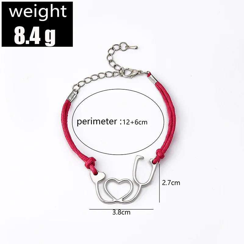 Креативный браслет для женщин из нержавеющей стали Doctor подвеска-стетоскоп