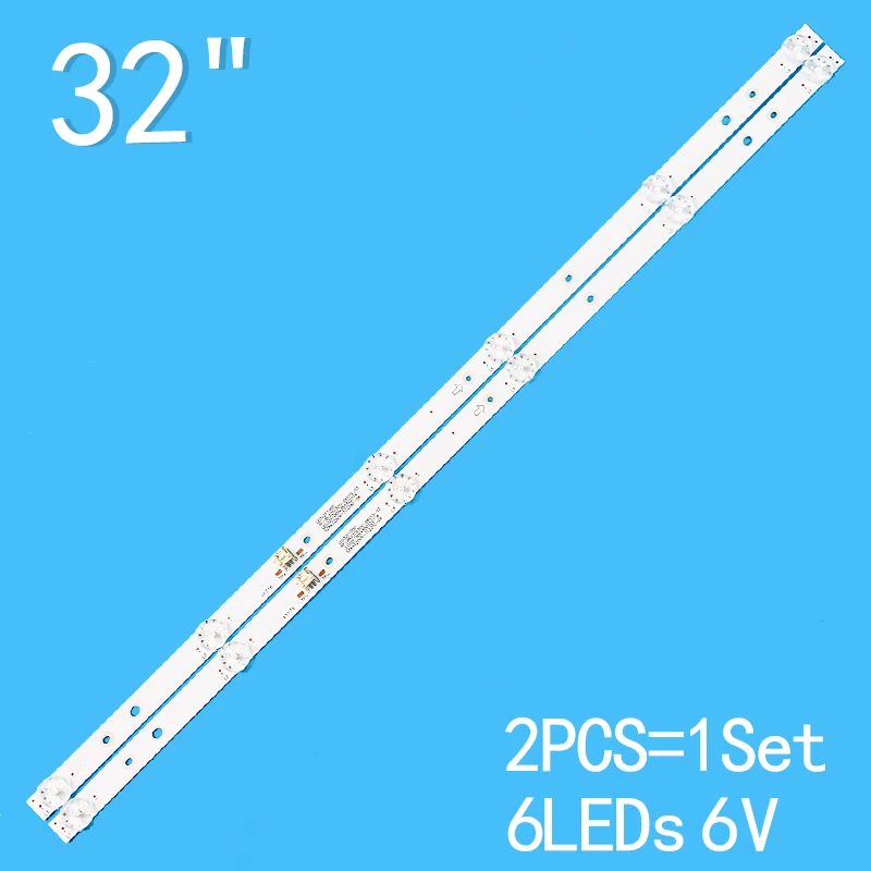 

New 2PCS/lot 580mm 6LEDs 6V For LED32K1000A LED32E330C KKTV D32C K32K5 K32 LED32F1000 RF-BK320E300-0601S-03 SZKK32D06-ZC22AG-08