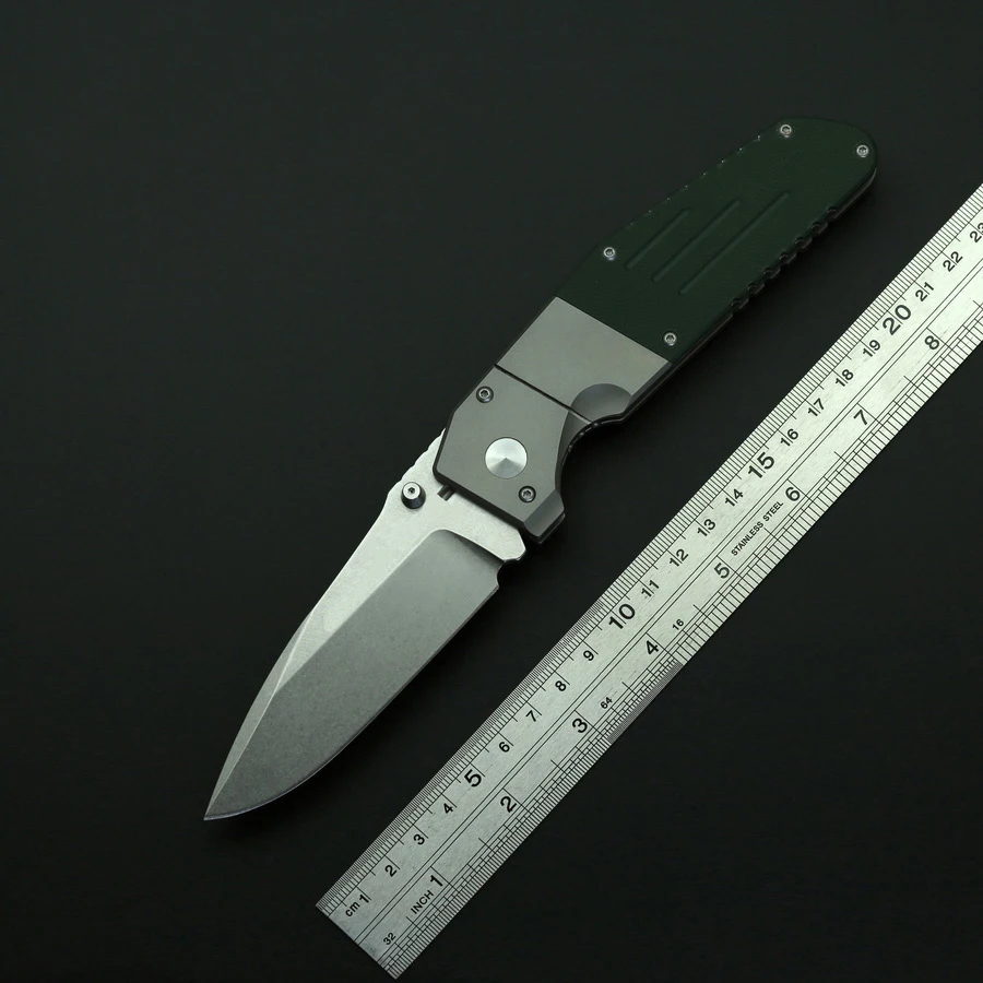 

Складной нож GODFUR BM 7505, титановый Зеленый Карманный Клинок с лезвием D2, рукоятка G10, для кемпинга, охоты, выживания, кухни, инструменты для повс...