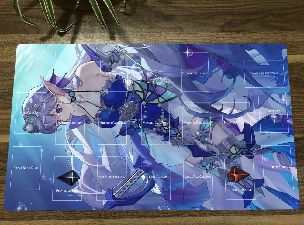 

YuGiOh Playmat Tearlaments Lulucaros TCG CCG Mat Trading Card Game Mat Rubber Mouse Pad Mousepad Table Desk Mat Free Bag 60x35cm