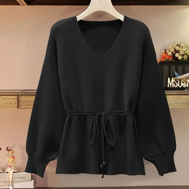 

Autumn Two-Piece Suit Knitted Women's Fashionable Dress Long Sleeve High-End Wear Slimming Loose