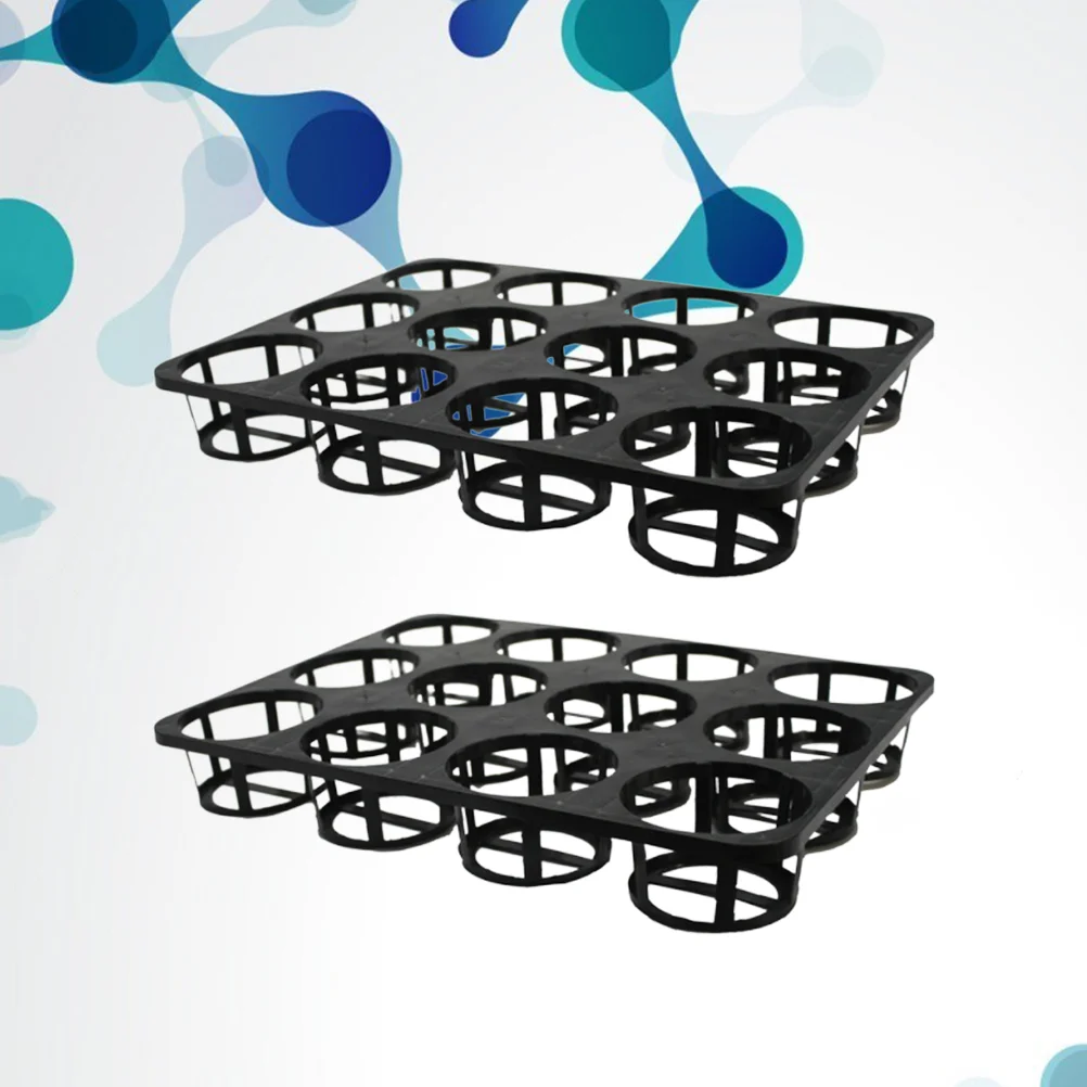 

2 Pcs Holder Tray Growing Trays Plastic Pots Rectangle Reagent