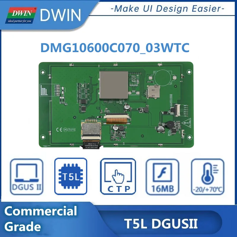 7 0 дюймовый емкостный сенсорный экран DWIN 1024 * RGB 600 умный модуль HMI IPS-TFT-LCD широкий