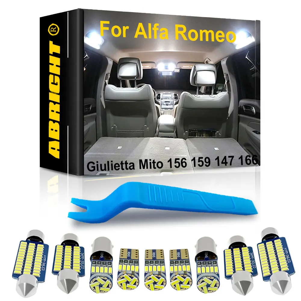 Car Interior Light LED For Alfa Romeo Giulietta Mito 156 159 147 166 SW JTD GTA Stelvio Q4 1998-2018 Canbus Lamp Auto Parts