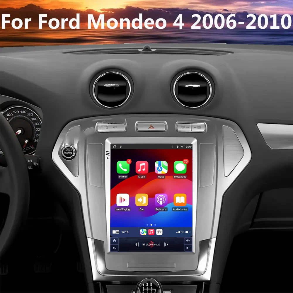 Фото 9.7'' Android 16 для Ford Mondeo 2007-2010, стиль Tesla, Android Auto, 8-ядерный процессор, Carplay, мультимедийный проигрыватель, видео, GPS, Wi-Fi 5G, без 2DIN №2