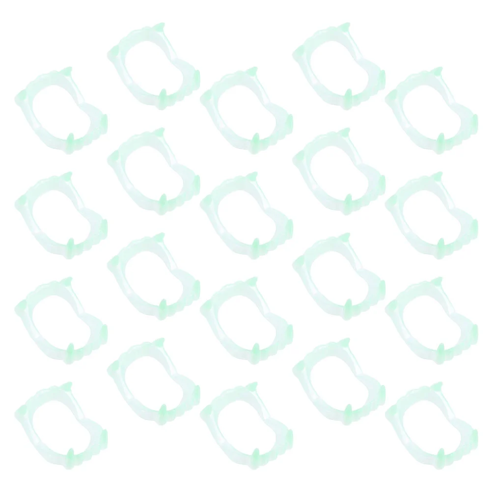 

25 Pcs Vampire Teeth Halloween Cosplay Fake Kid Toy Prom Glowing Horrible Party Favors Plastic Child Toys