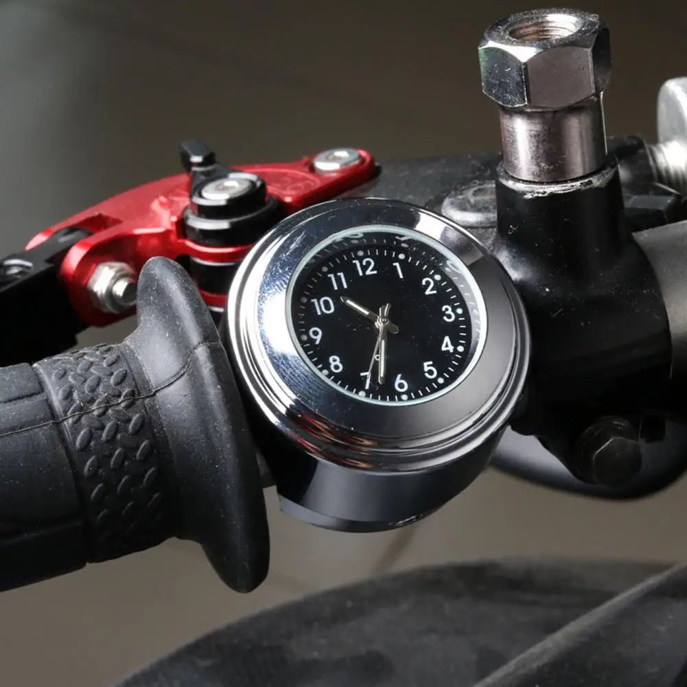 Universal Handlebar Watch Durable Round Dial Mini Motorcycle Handlebar Mount Watch