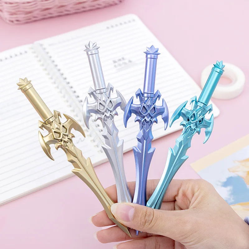 36pcs Wholesale Imitation Sword Weapon Gel Pen Student Prize Gift Stationery School Supplies Kawaii Pens