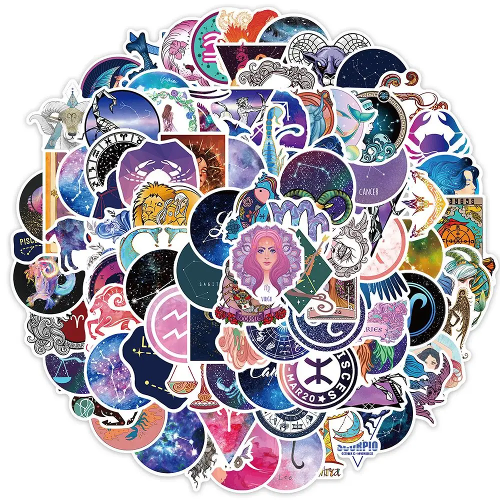 

10/30/50/100PCS Constellation Colorful Style Graffiti Stickers DIY Bike Travel Luggage Guitar Laptop Cool Decal Sticker