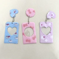 cute cartoon photo holder creative love flower hollow card holder with pendant star chasing album 3inch korean collection book