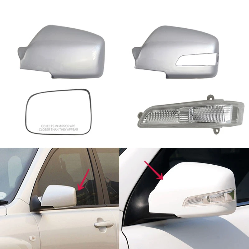 

Side Rearview Mirror Housing Cap Cover Shell Mirror Glass Indicator Light Lamp For Kia Sportage 2005-2010