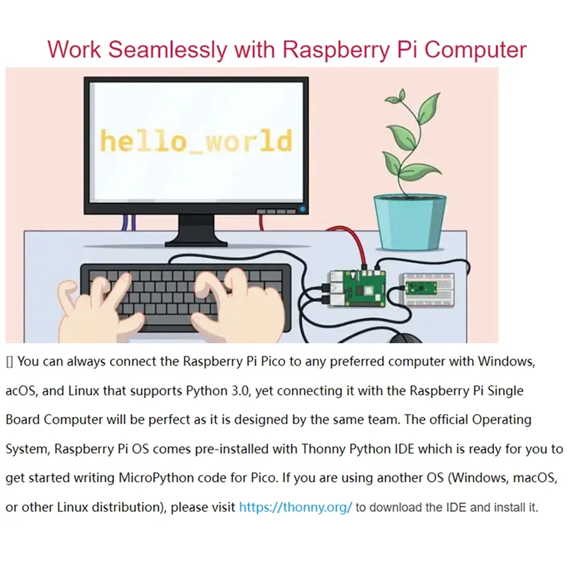 Фото Превосходная плата для разработки Raspberry Pi Pico 2 RP2350 Pico2 ARM Cortex-M33 и RISC-V Hazard3 520 Кбайт 4 Мбайт QSPI Flash №3