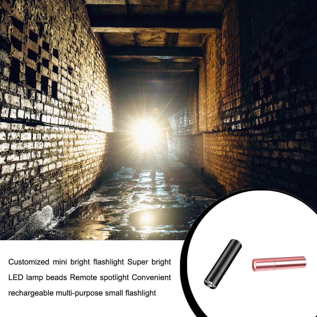 

Мини-фонарик яркий прозрачный водонепроницаемый, простой маленький ночной фонарик, многофункциональный фонарик для рыбалки, пешего туризм...