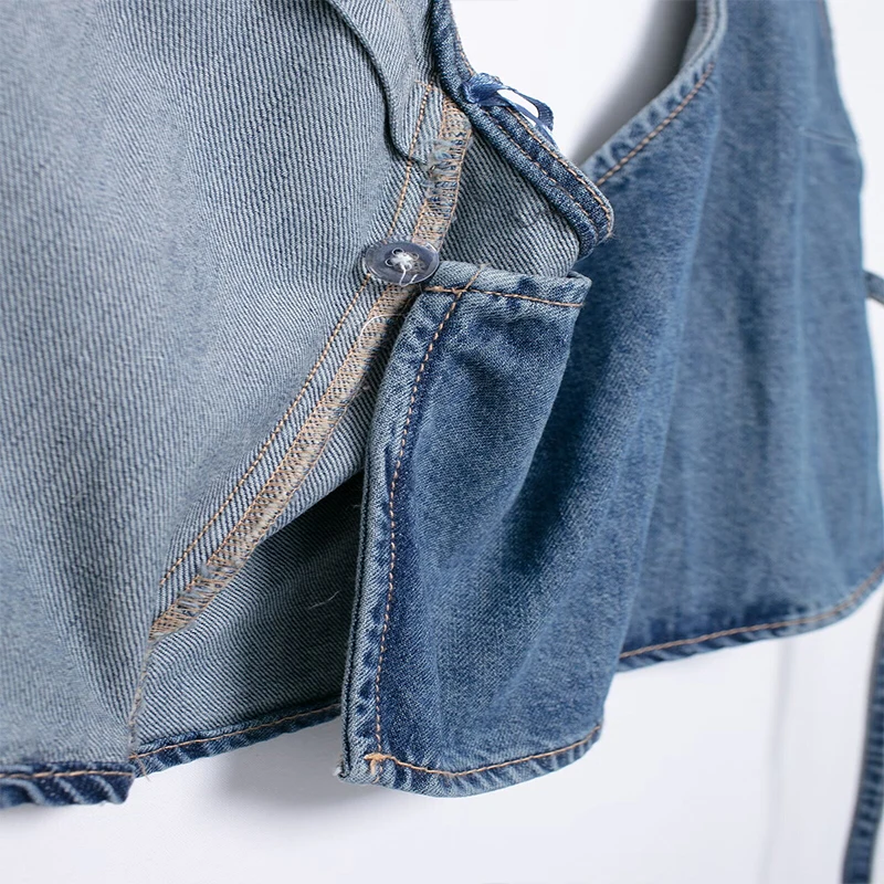 Женский модный короткий топ Koekop с открытой спиной винтажный кружевной дизайн