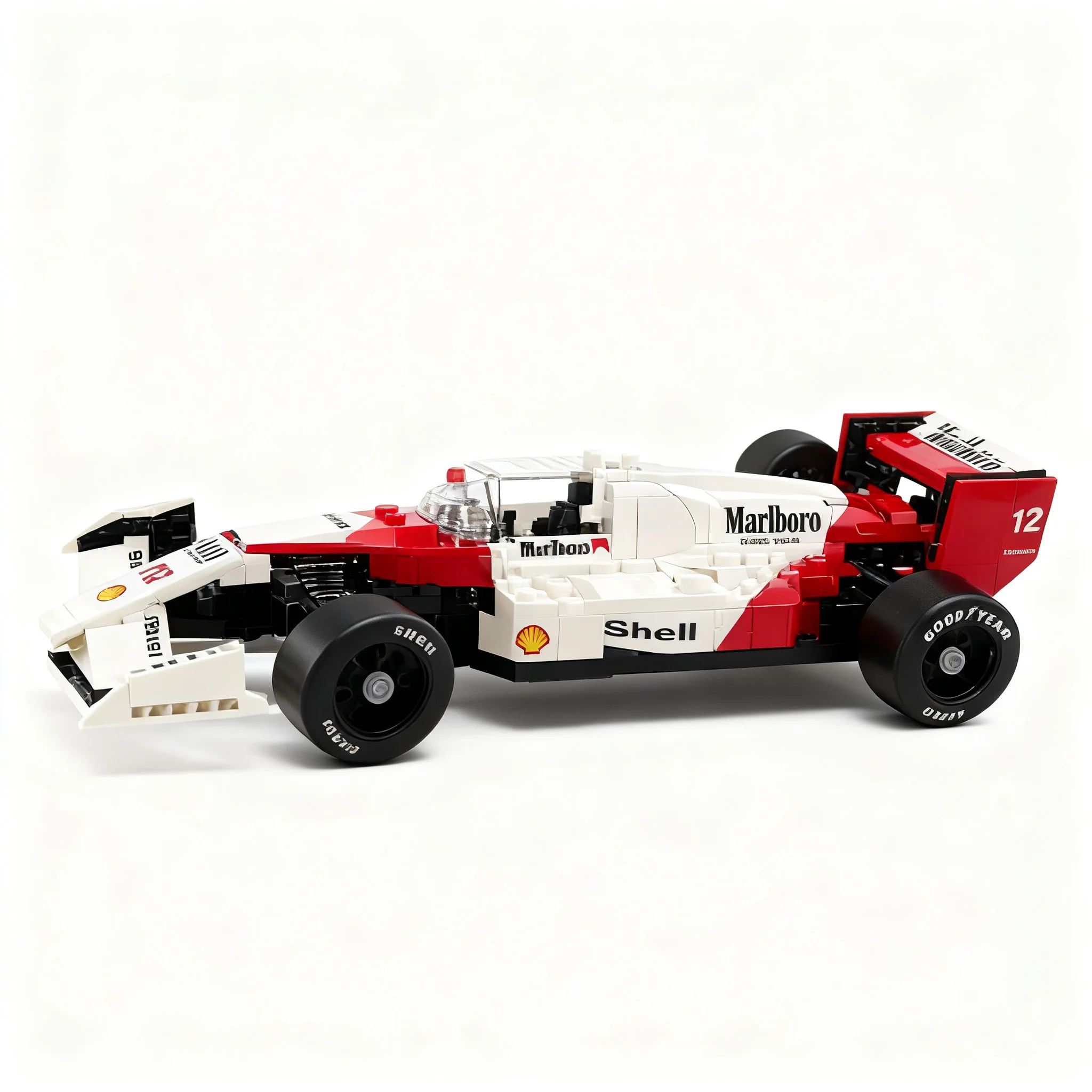 Фото 609 деталей MOC Icons F1 McLarened Hondaed MP4 4 Set10330, небольшой набор для модернизации, 22 детали, модель из строительных блоков, рождественский подарок, игрушка на день рождения. №4