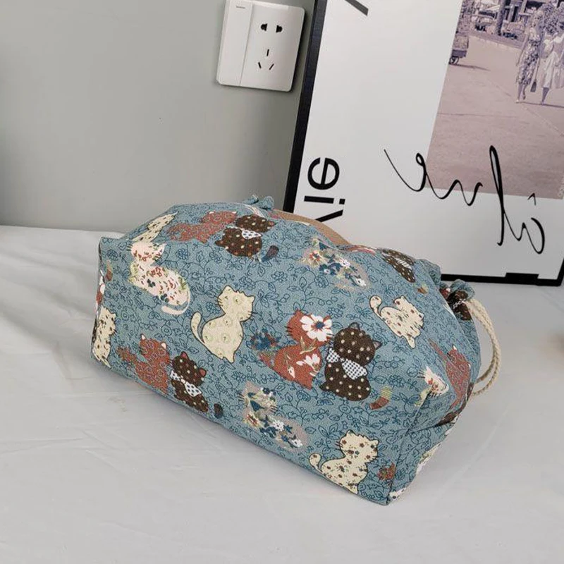 Модная повседневная сумка с принтом вместительная сумка-тоут для ланча