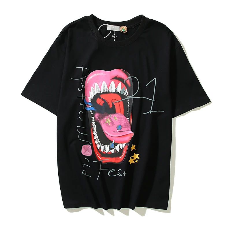 

MCQUEEN New Men's and Women's Cartoon Printed Fashionable Round Neck Short Sleeve All-match Casual Simple T-shirt S-4XL