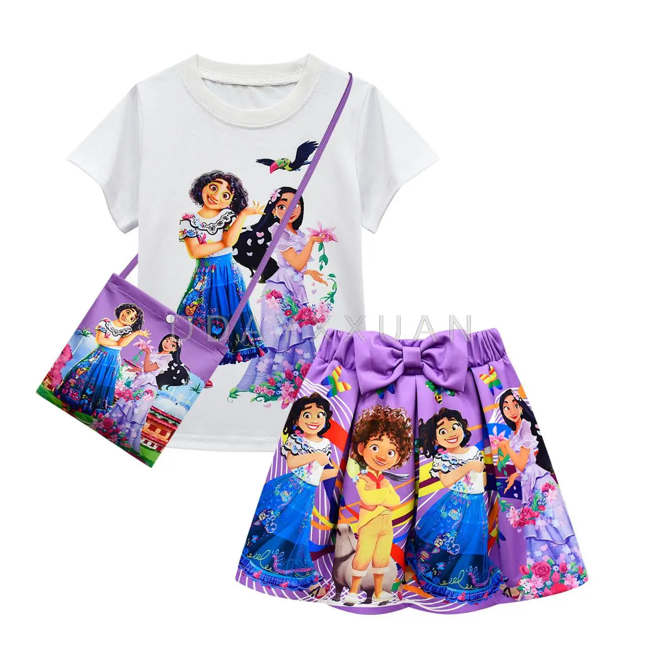 Комплект одежды для маленьких девочек с коротким рукавом и шортами - купить по