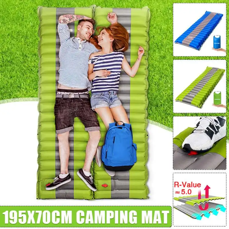 

SGODDE Sleeping Pad Mattress Camping Tent Inflatable Folding Portable Waterproof Spliceable Backpacking Travel Beach Air Mats