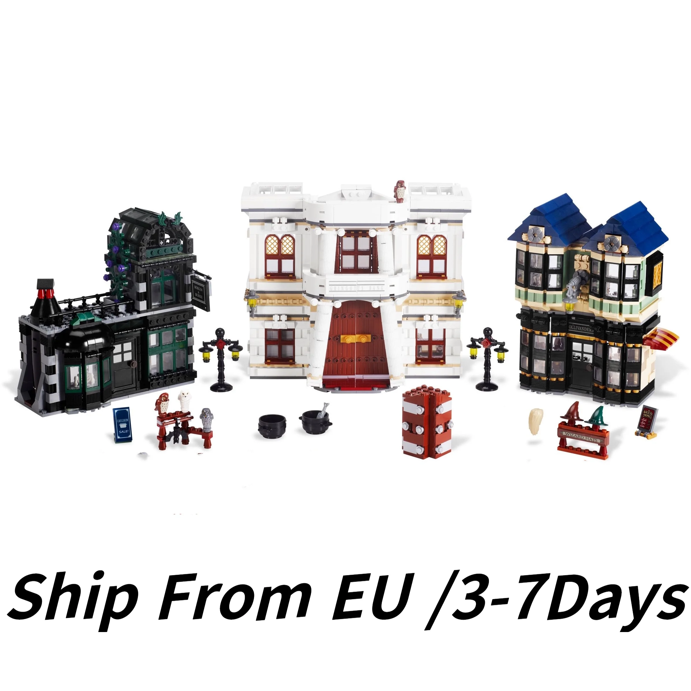 

16012 2025Pcs Magic Diagonal Alley Set Educational Building Blocks Bricks Model Toys compatible with 10217 Toy Gifts