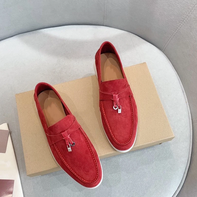 Summer Women's Shoes Leather Loafers Shoes 2023 Men's Flat Shoes Designer Brand Summer Fashion Luxury Casual New Replic Shoes